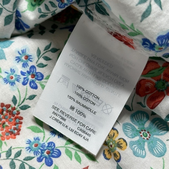 J. Crew Liberty Fabric Edenham Floral Off the Shoulder Blouse Womens 4 - Picture 5 of 8